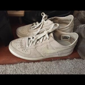 Off White/Light Tan Nike Air Shoes